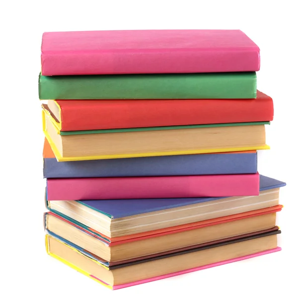 Книги в кольорових обкладинках, а не ізольовані. Підручники . — стокове фото