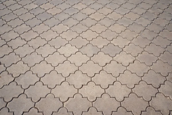 Paving from figured tiles. Top view. — Stock Photo, Image