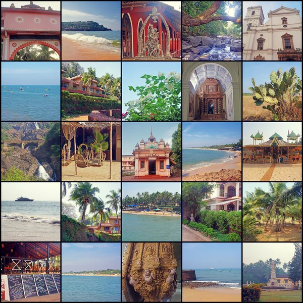 Collage de fragmentos de las fotos hechas en la India . — Foto de Stock