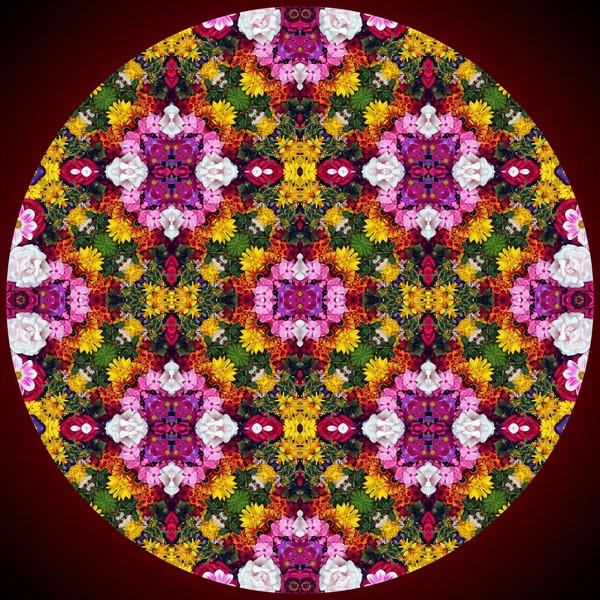 Flower background. Effect of a kaleidoscope.