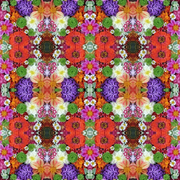 Flower background. Effect of a kaleidoscope.