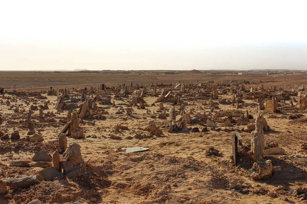 Cemitério Muçulmano Campo Refugiados Saara — Fotografia de Stock