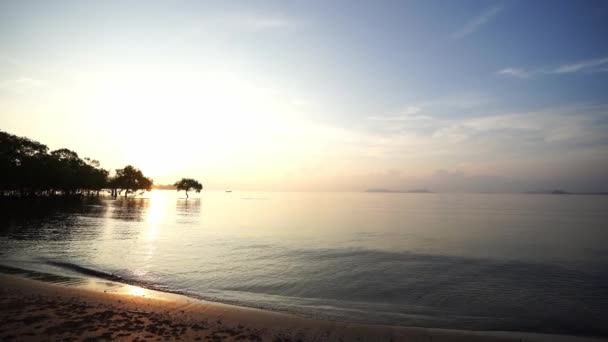 Восход Солнца Пляже Океане Мексике — стоковое видео