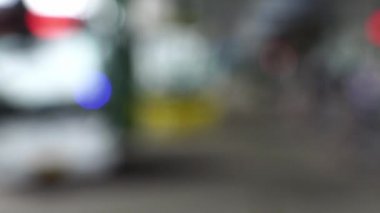 Park yerindeki otobüs durağı bulanıklığı