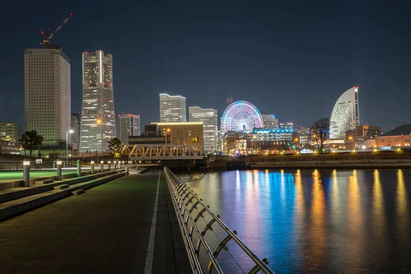 Stadtansichten Von Yokohama Bei Nacht — Stockfoto