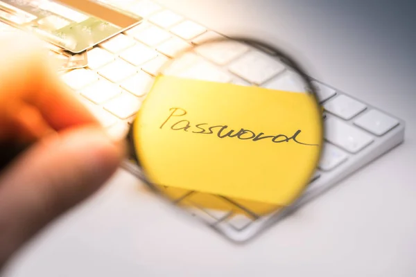 Password Text White Keyboard Light — Stock Photo, Image