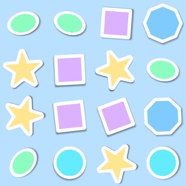 Retro çıkartma seti