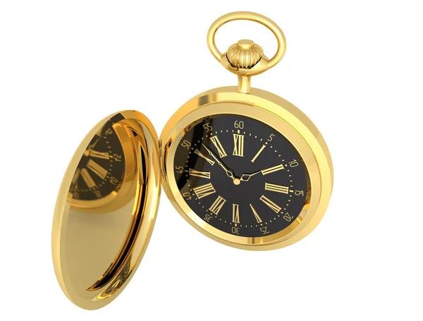 Horloge goud zak vintage — Stockfoto