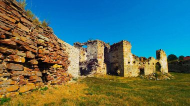 Ukrayna 'nın doğasının güzel manzarası, kuş bakışı.