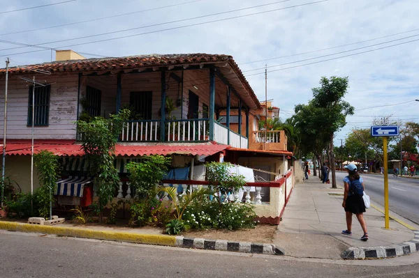 Colorful Old Houses Varadero Cuba — Stock Photo, Image