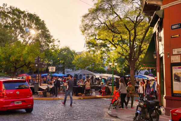 Alter San Telmos Flohmarkt Plaza Dorrego San Telmo Buenos Aires — Stockfoto