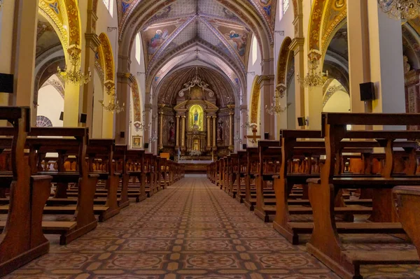 Vista Interior Iglesia Santisimo Sacramento Monumento Típico Tandil Buenos Aires —  Fotos de Stock