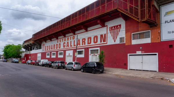 Vista Frontal Del Estadio Fútbol Eduardo Gallardon Casa Del Equipo —  Fotos de Stock