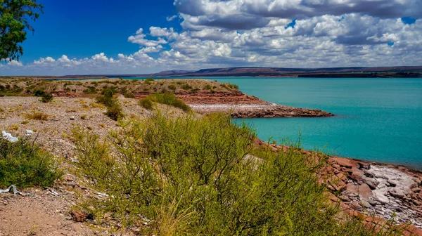 Paisaje Chocon Provincia Neuquén Argentina Tomado Cálido Día Verano Desde — Foto de Stock