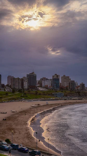 Paisagem Mar Del Plata Buenos Aires Argentina Tomado Uma Tarde — Fotografia de Stock