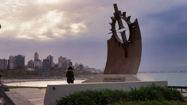 Monument Ter Nagedachtenis Van Atlantis Aan Zee Mar Del Plata — Stockfoto