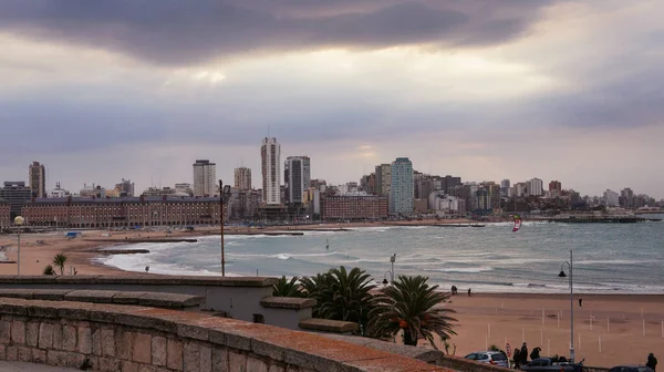 Paisagem Mar Del Plata Buenos Aires Argentina Tomado Uma Tarde — Fotografia de Stock