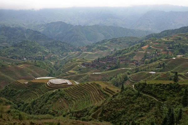 Çin 'deki dağ çiftliği, panorama.
