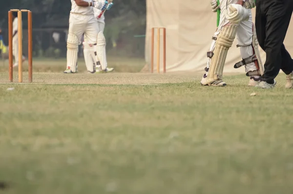 Jugadores de cricket están jugando — Foto de Stock