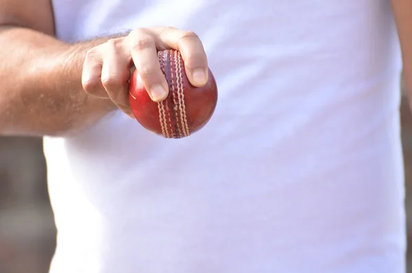 Крупним планом боулінг Cricket — стокове фото
