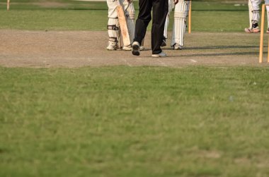 Çocuklar kriket oynuyor.