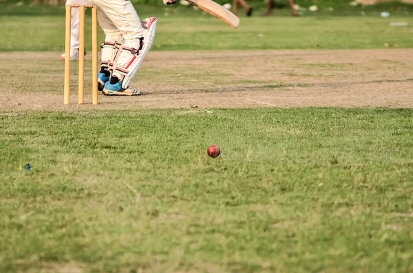 Les garçons jouent au cricket — Photo