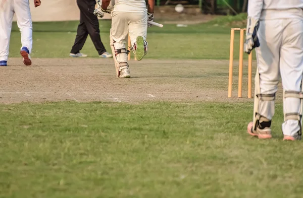 Boys are playing cricket