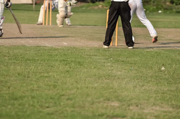 Pojkar spelar cricket — Stockfoto