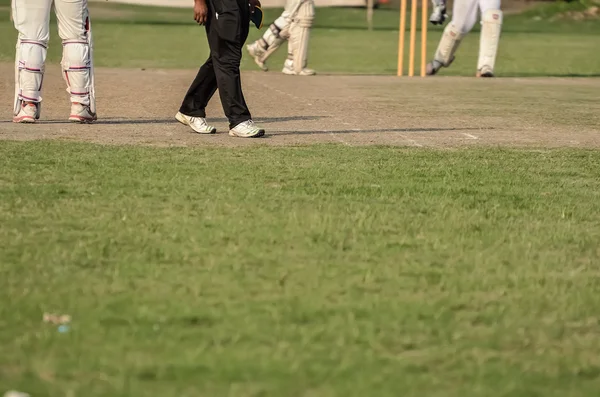 Pojkar spelar cricket — Stockfoto