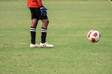 Futbol kaleci yakalama bir top