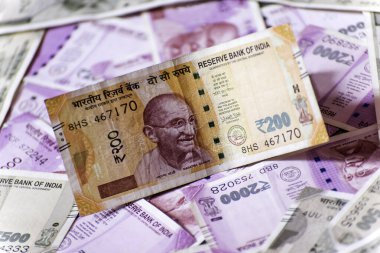 Hint kağıt para biriminde Hint 500 rupisi olan cüzdanı kapat.