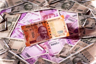 Hint kağıt para biriminde Hint 500 rupisi olan cüzdanı kapat.