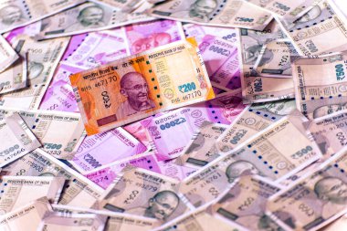 Hint kağıt para biriminde Hint 500 rupisi olan cüzdanı kapat.