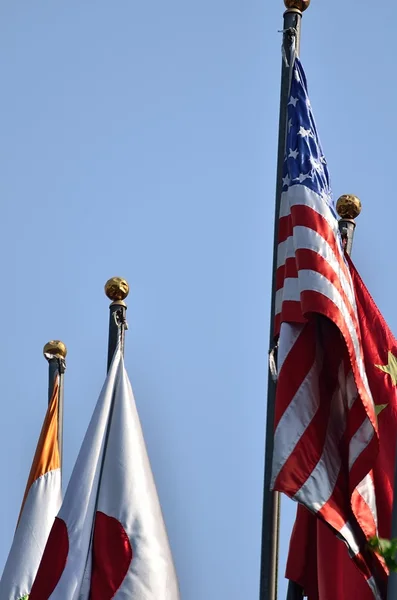 Flags in a sky. — Stock Photo, Image