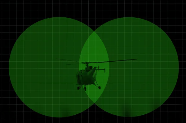 Binocular view of a helicopter — Stok fotoğraf