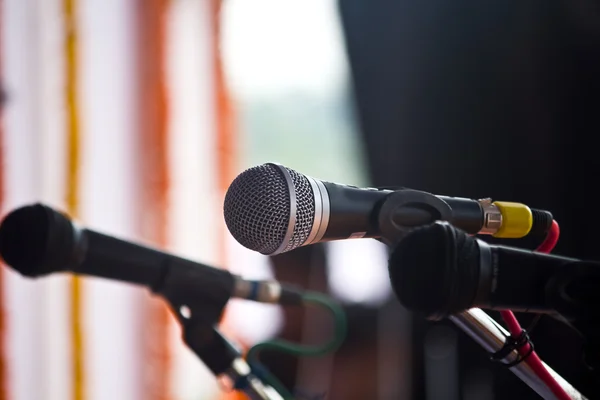 Vocal microphone in stage — Stock Photo, Image