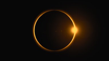 Elmas yüzük güneş eclips sırasında