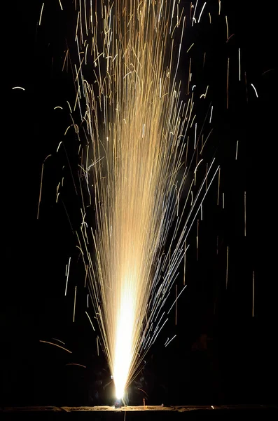 Firecracker Display in nacht — Stockfoto