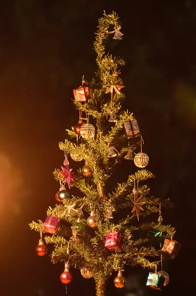 Árvore de natal à noite — Fotografia de Stock