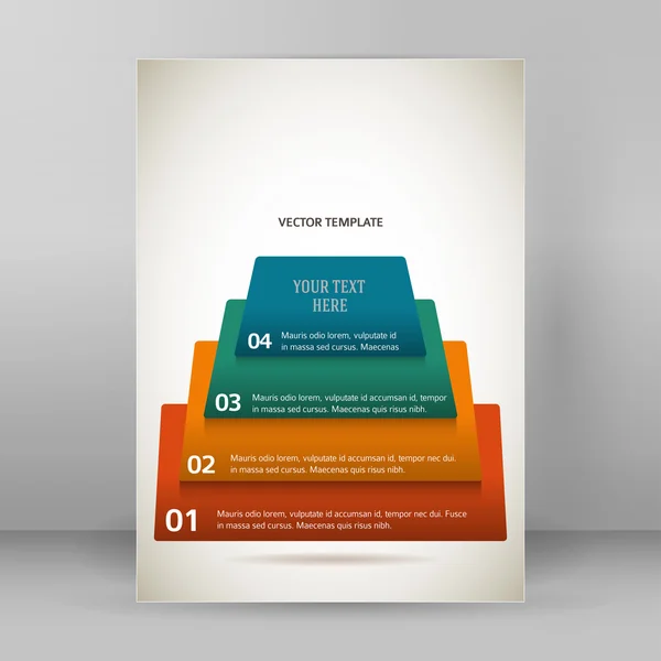 Affärsstil Infographics rapport presentationsmall A4 — Stock vektor