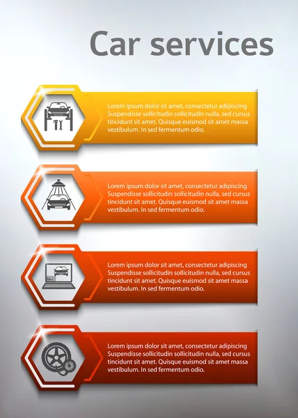 Formato de brochura A4 páginas de layout de brochura de serviços de carro —  Vetores de Stock