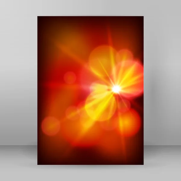 Page couverture Brochure A4 cercle flou rouge mise en page de fond — Image vectorielle