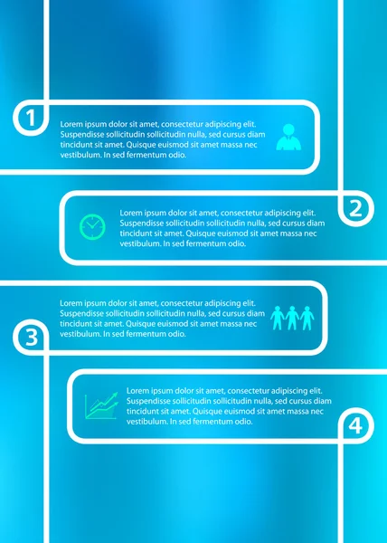 Zářící efekt infografika prezentace a4 — Stockový vektor