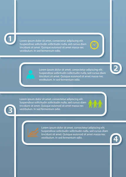 Gris efecto envolvente infografías presentación A4 — Archivo Imágenes Vectoriales