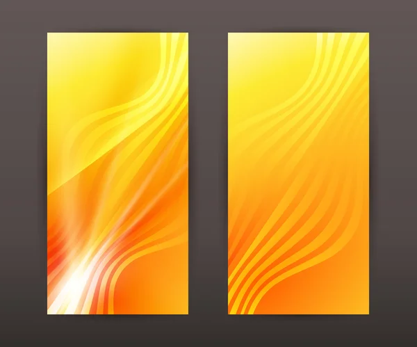 Wave Lines verticale banner set presentatie folder — Stockvector