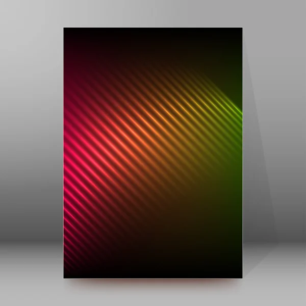 Broschüre Umschlagschablone Hochformat glühender Hintergrund 50 — Stockvektor
