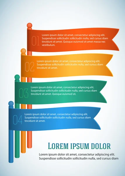 Design elementti sivu kirjanen tyyli infographics lippu — vektorikuva