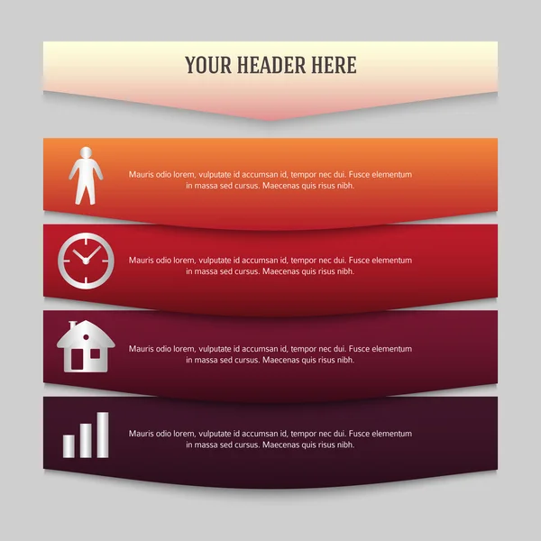 Design element page booklet style infographics02 — Stock Vector