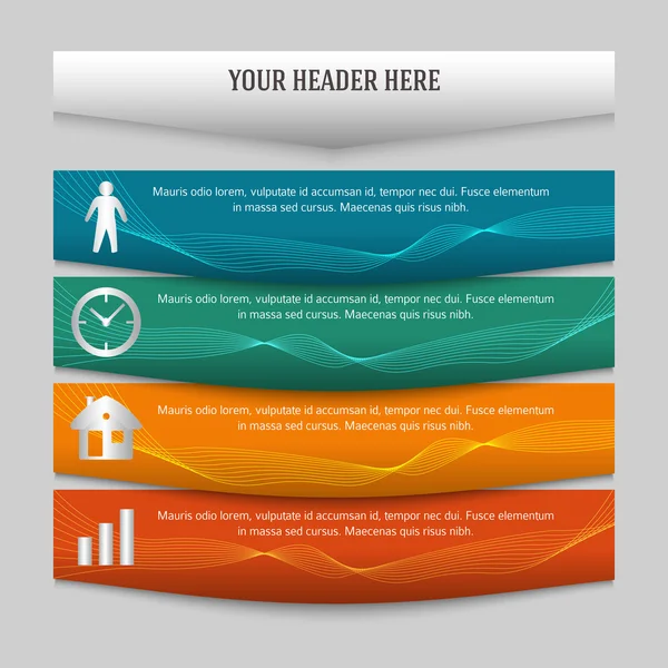 Design element page booklet style infographics04 — Stock Vector