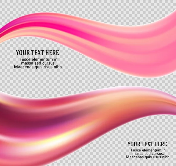 Modernes Buntes Flow Poster Wave Liquid Form Regenbogenfarbe Reflektiert Flare — Stockvektor